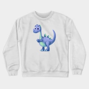 Cute Dinosaur Drawing Crewneck Sweatshirt